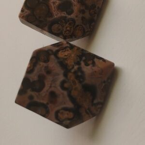 Leopard Style Hand Crafted Ceramic Stone Style Earrings